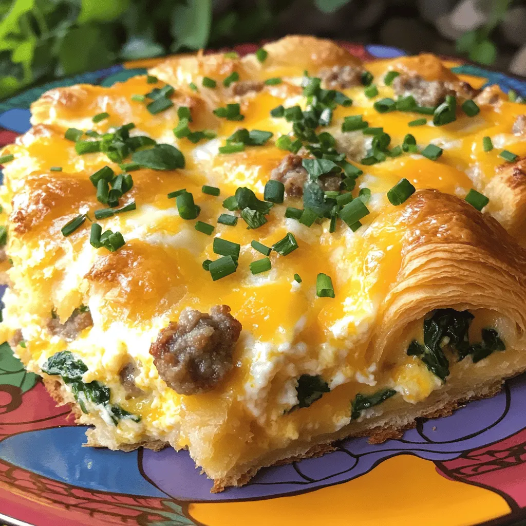 Cheesy Croissant Frühstücksauflauf Einfache Rezeptidee