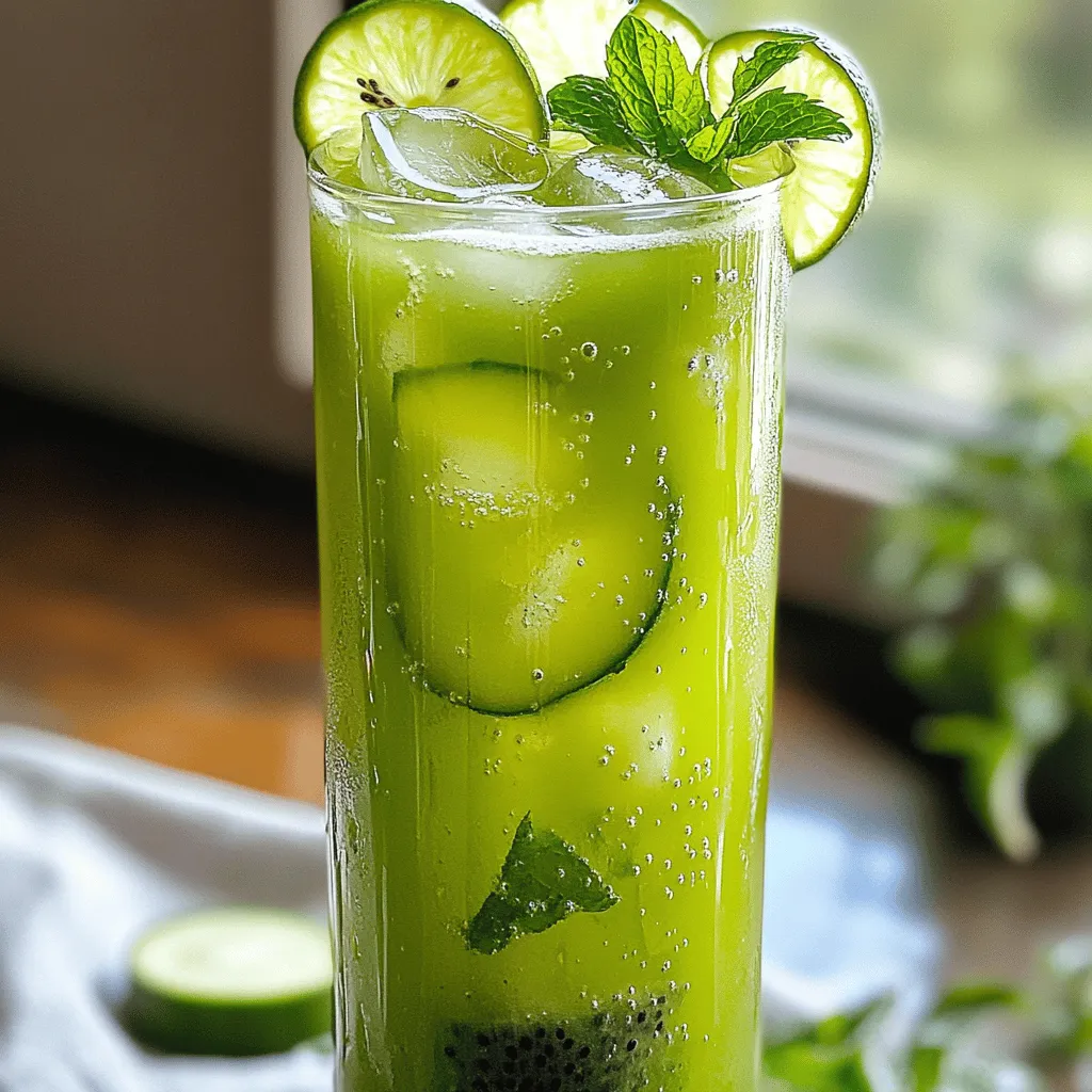 Kiwi Cucumber Cooler Erfrischend und Gesund genießen