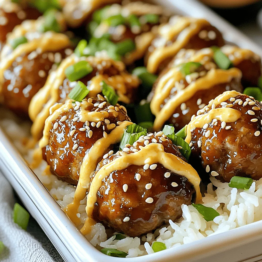 Korean BBQ Fleischbällchen mit scharfer Mayo genießen