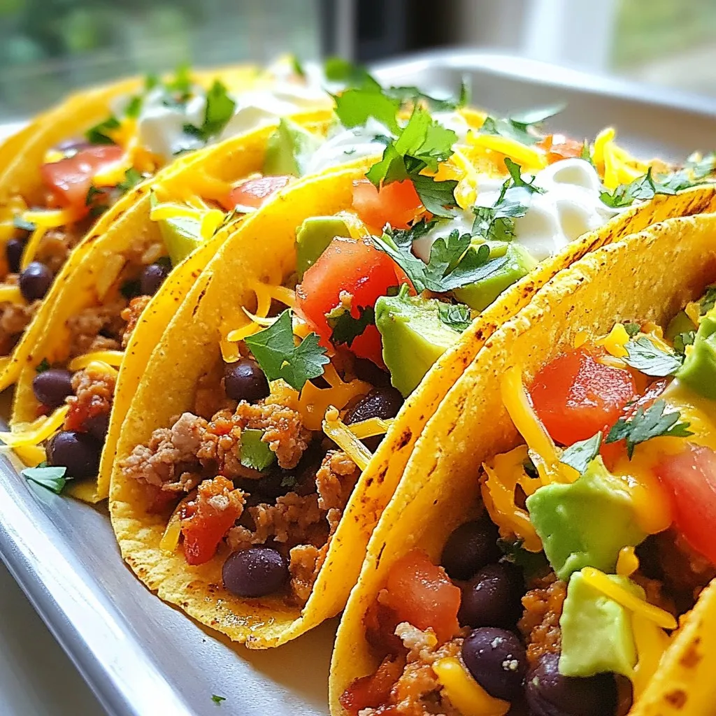 Crispy Baked Turkey and Black Bean Tacos Rezept