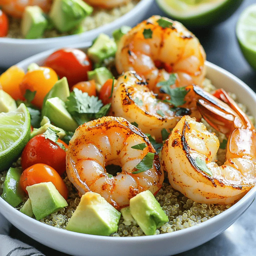 Grilled Shrimp &#038; Avocado Bowls Gesunde und Einfache Mahlzeit