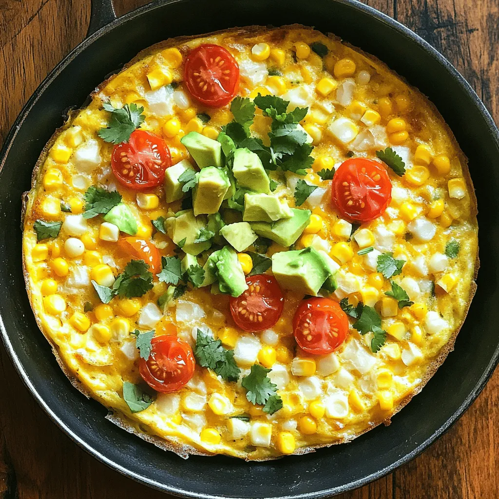 Leckere Süßmaiskern-Frittata mit Avocado Rezept