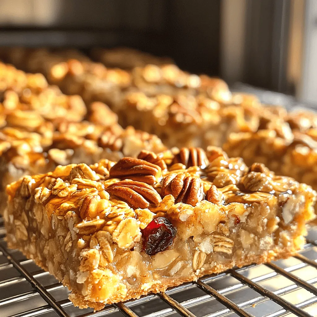 Maple Pecan Baked Oatmeal Bars Köstliches Frühstück