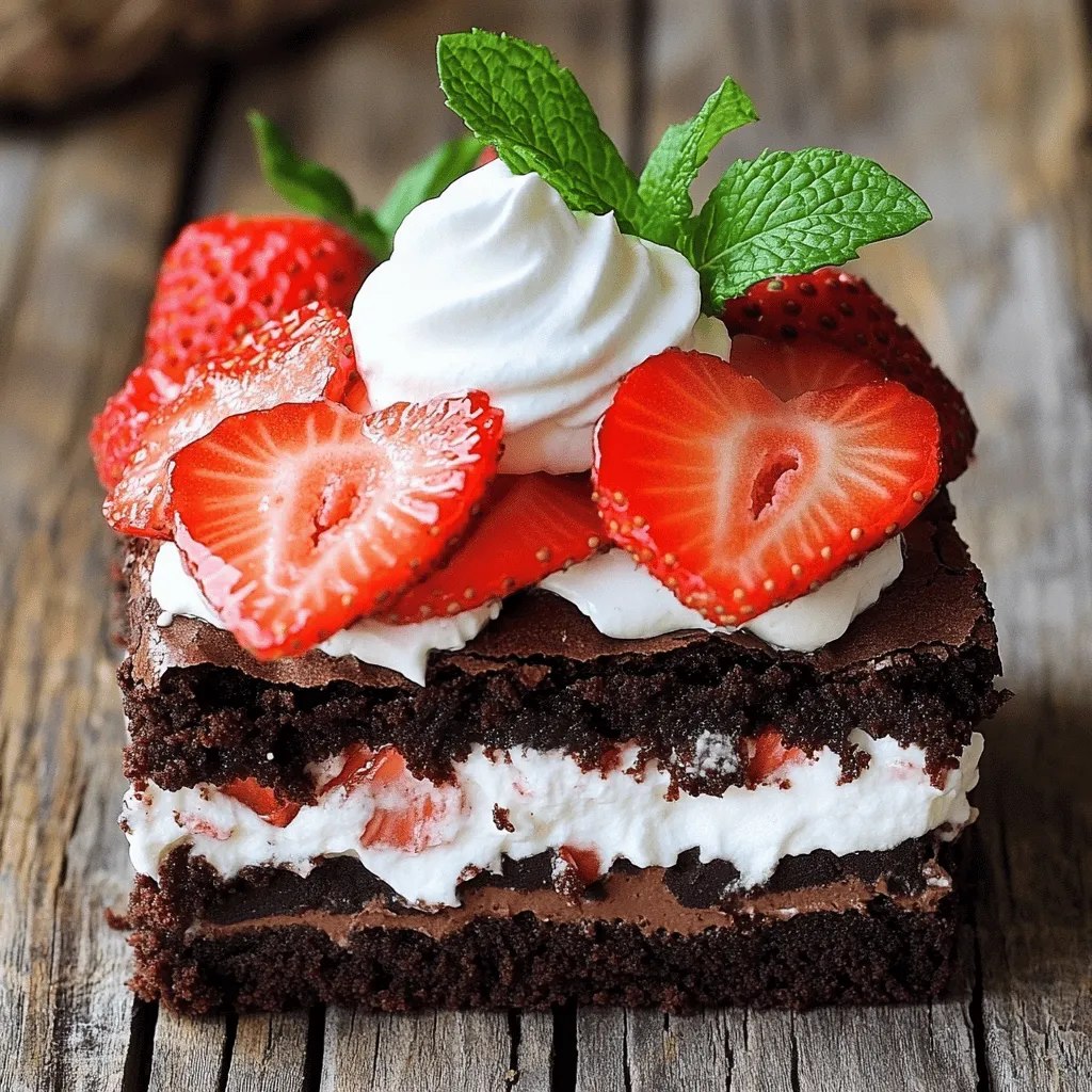 Brownie Strawberry Shortcake Einfaches und leckeres Rezept