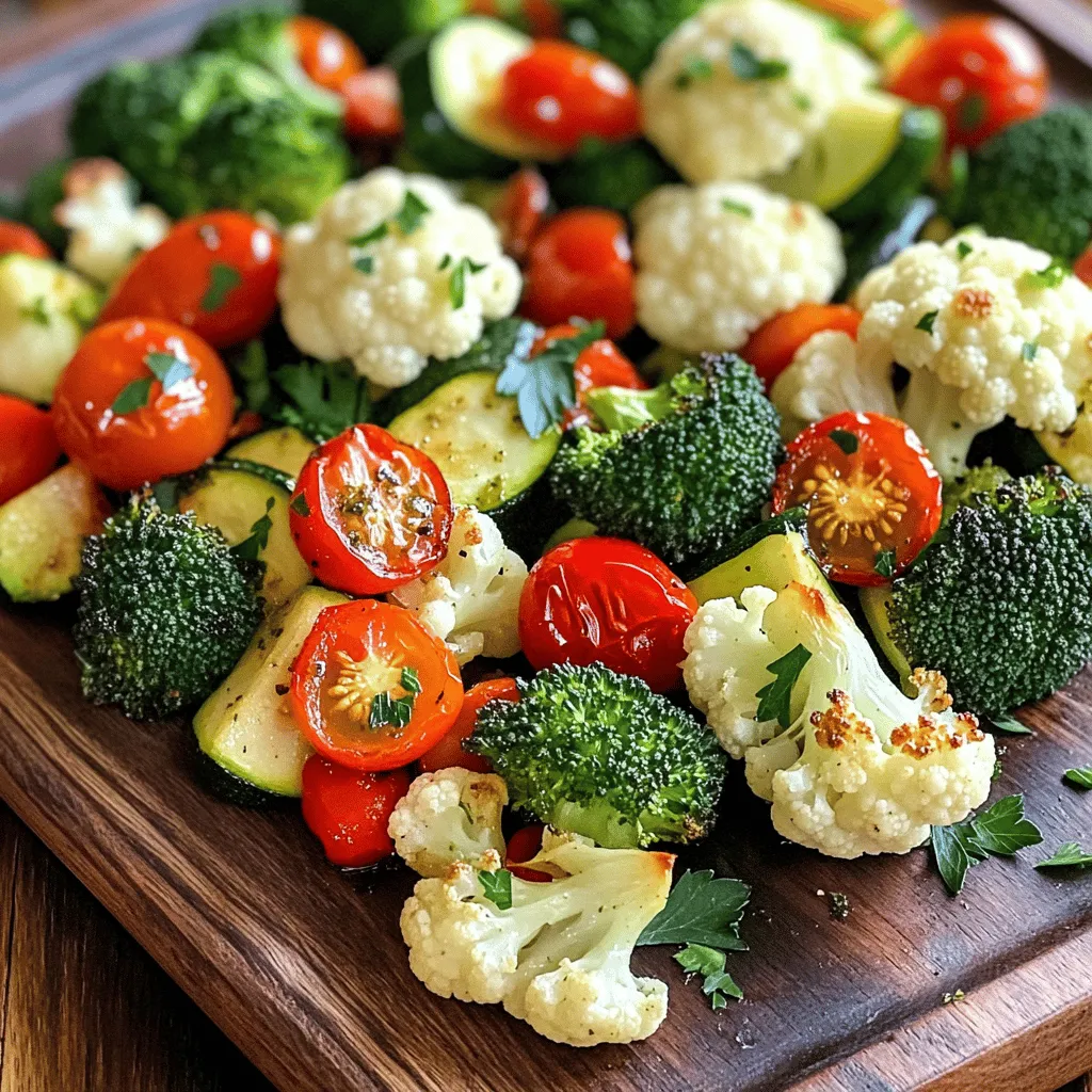 Knoblauch Kräuter Röstgemüse Einfache und köstliche Beilage