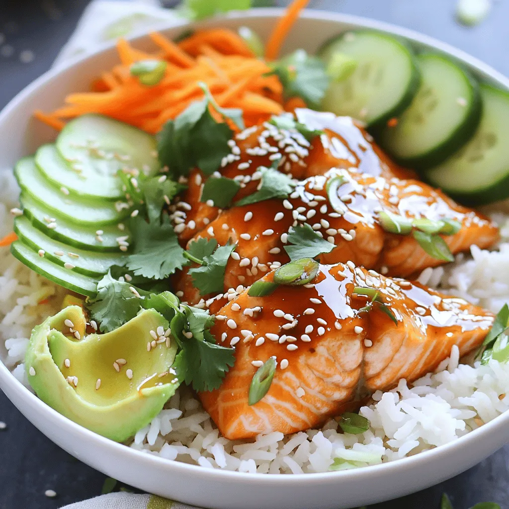 Spicy Honey Salmon Rice Bowls für ein schnelles Abendessen