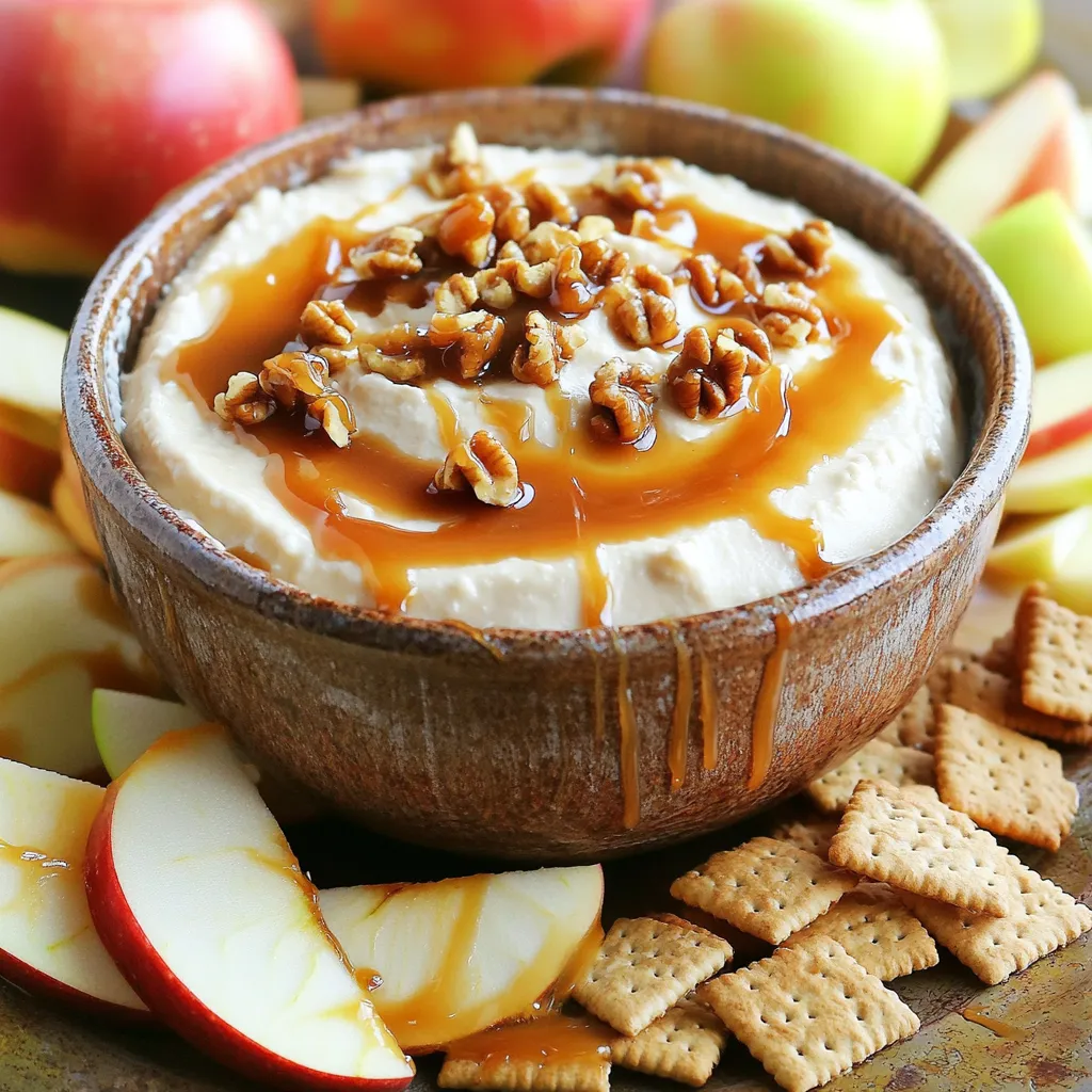 Karamell-Apfel-Cheesecake-Dip Cremig und Verlockend
