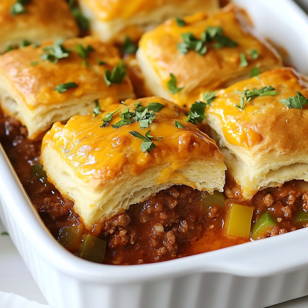 Sloppy Joe Biscuit Casserole Einfaches Rezept entdecken