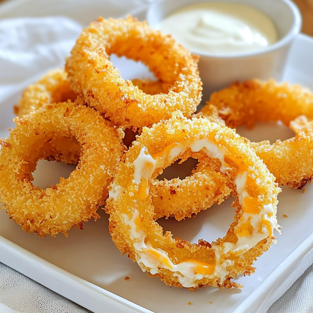 Jalapeño Popper Onion Rings Knuspriger Genuss