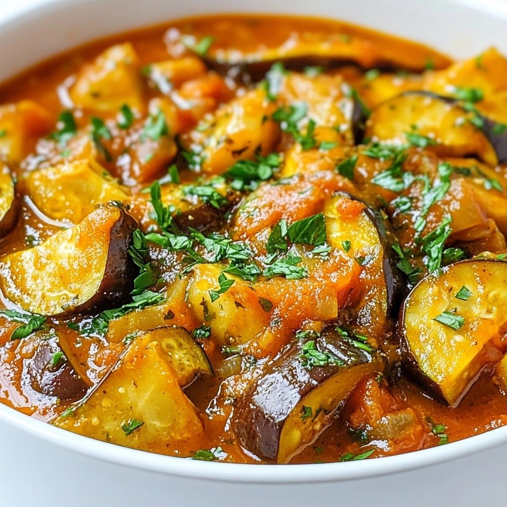 Herzhaftes Auberginen-Zucchini-Gemüse mit Kräutern