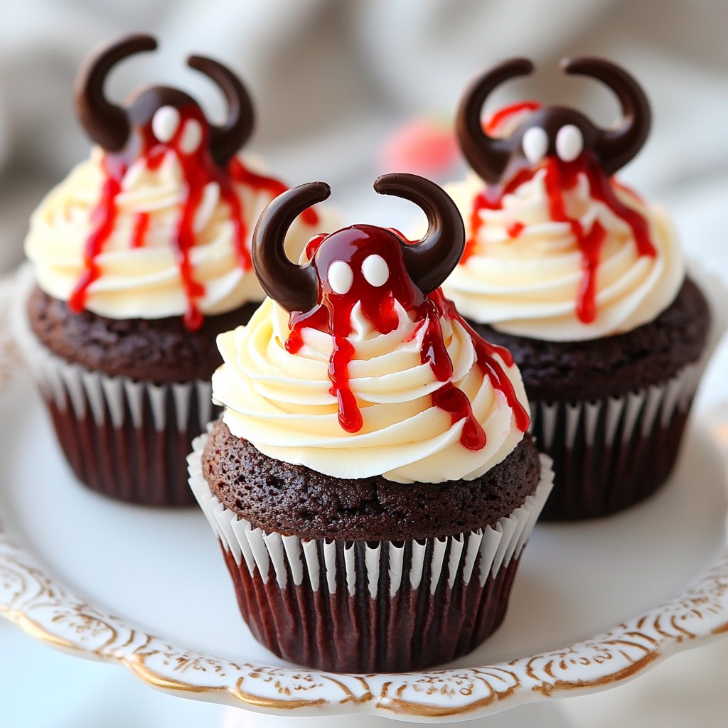 Vampir-Cupcakes knusprig und schaurig lecker