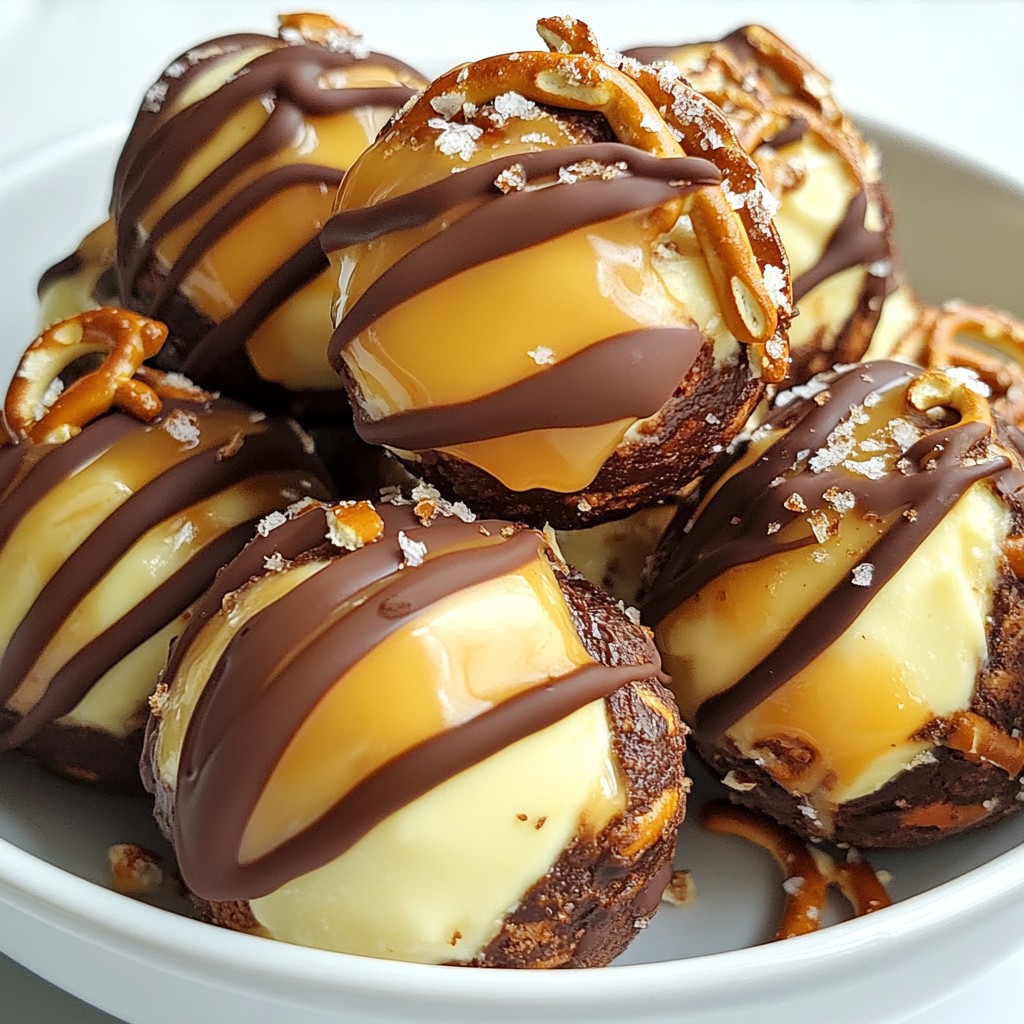 Salted Caramel Pretzel Cheesecake Balls Einfaches Rezept