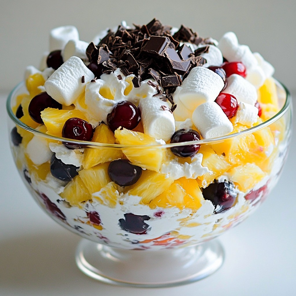 Weihnachts-Kirsch-Fluff-Salat Einfach und Lecker