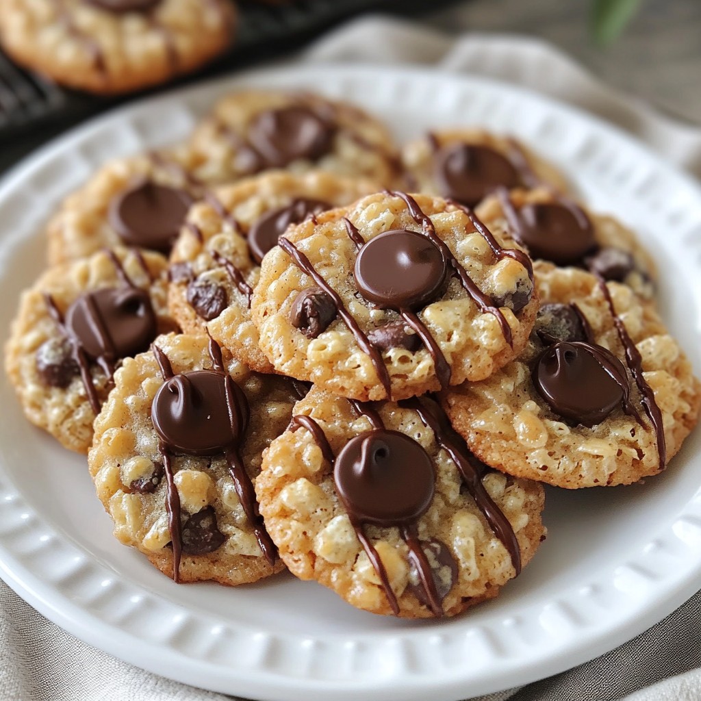 Schokoladenkeks mit Rice Krispies Einfache Leckerei