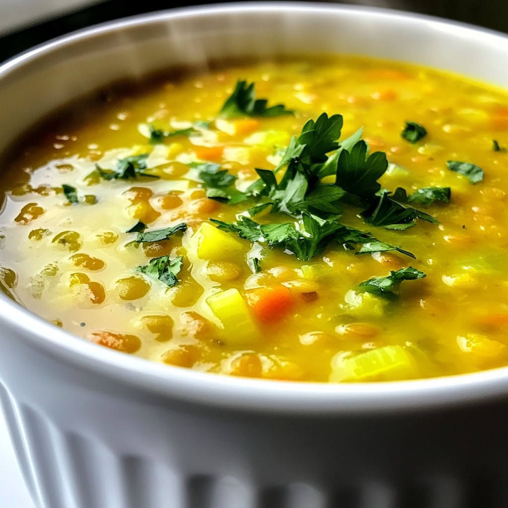 Healing Golden Lemon Lentil Soup Lecker und Nahrhaft