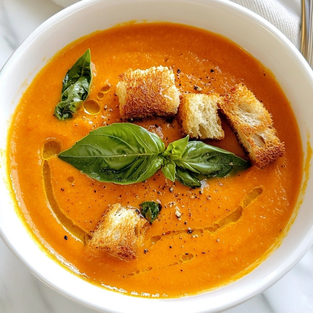 Cremige Tomaten-Basilikum-Suppe Geschmacksvoll genießen