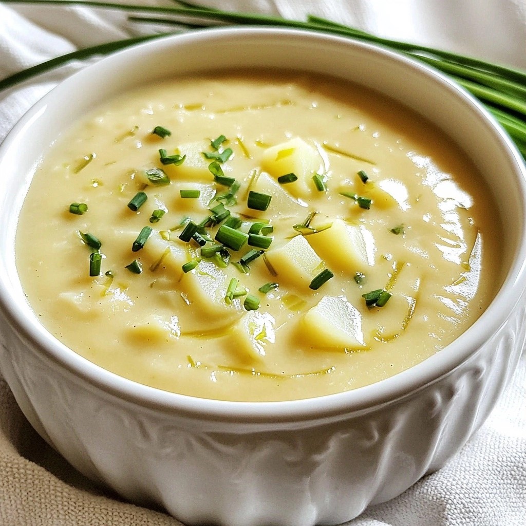 Cremige Suppe Roasted Garlic und Leek Delight Rezept
