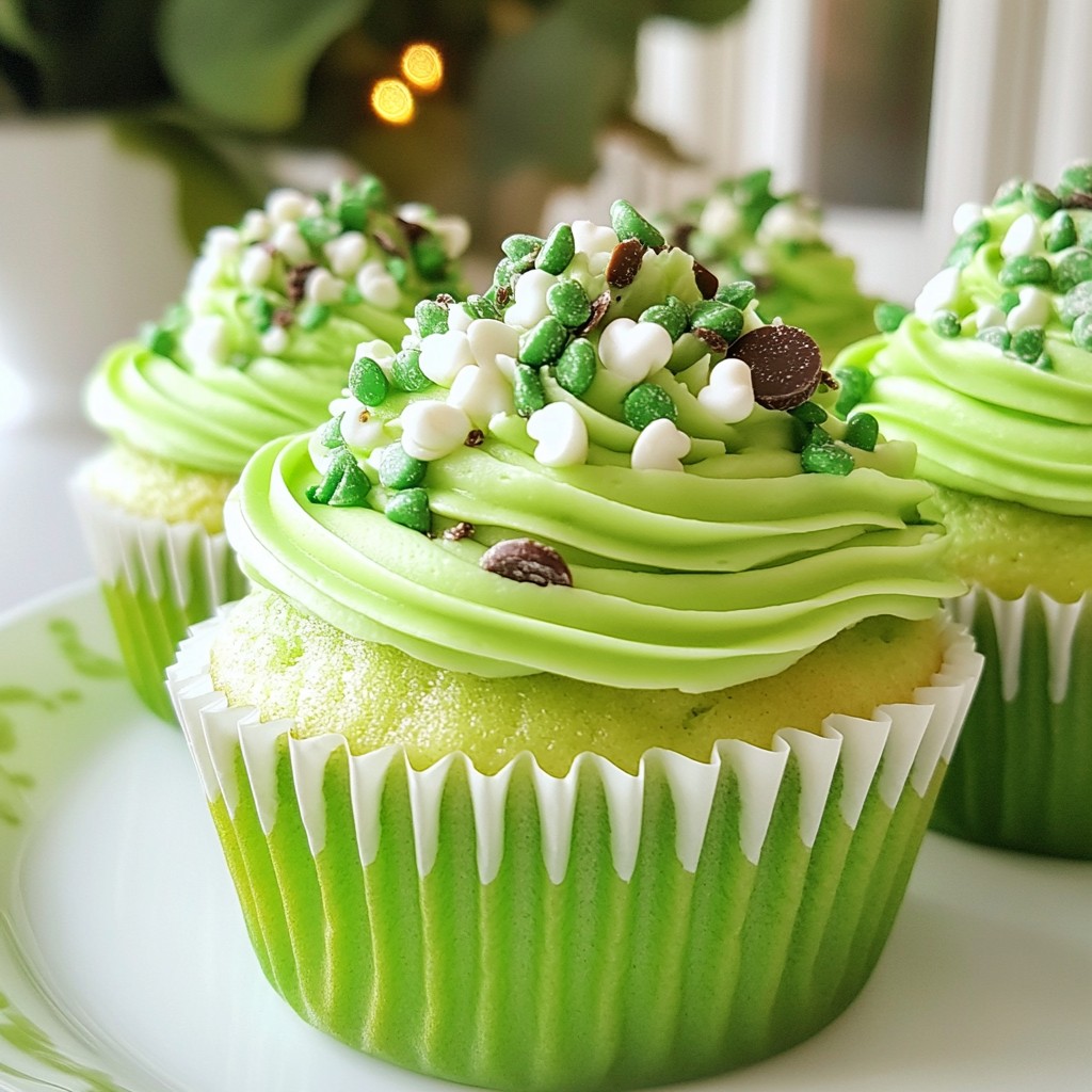 Schmackhafte Shamrock Shake Cupcakes Einfaches Rezept
