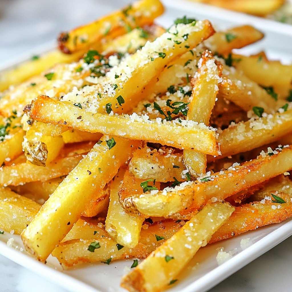 Crispy Garlic Parmesan Fries Einfache und Knusprige Snacks