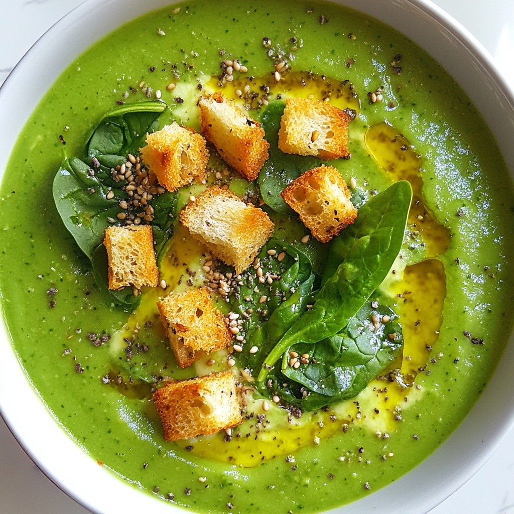 Gesunde Spinat-Avocado-Suppe Nährstoffreiche Wahl