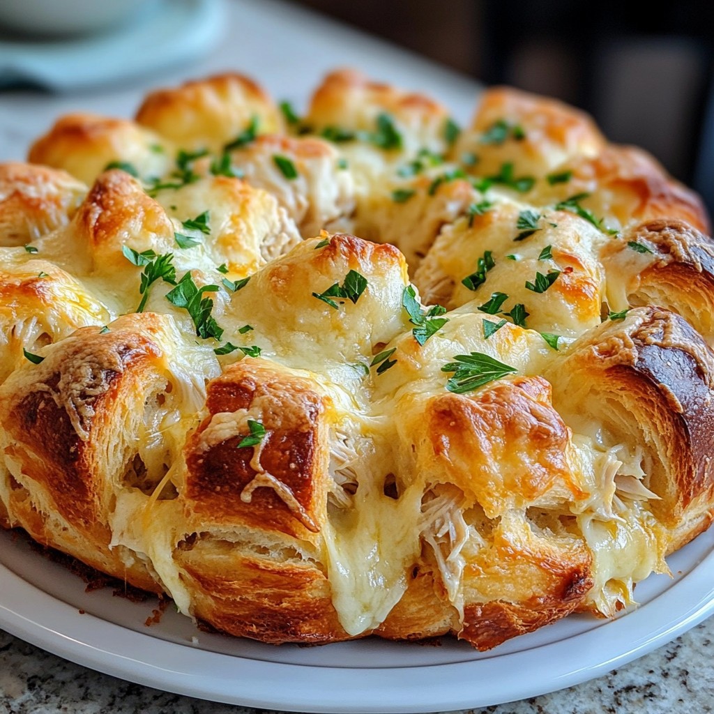 Schmackhaftes Chicken Alfredo Monkey Bread Rezept