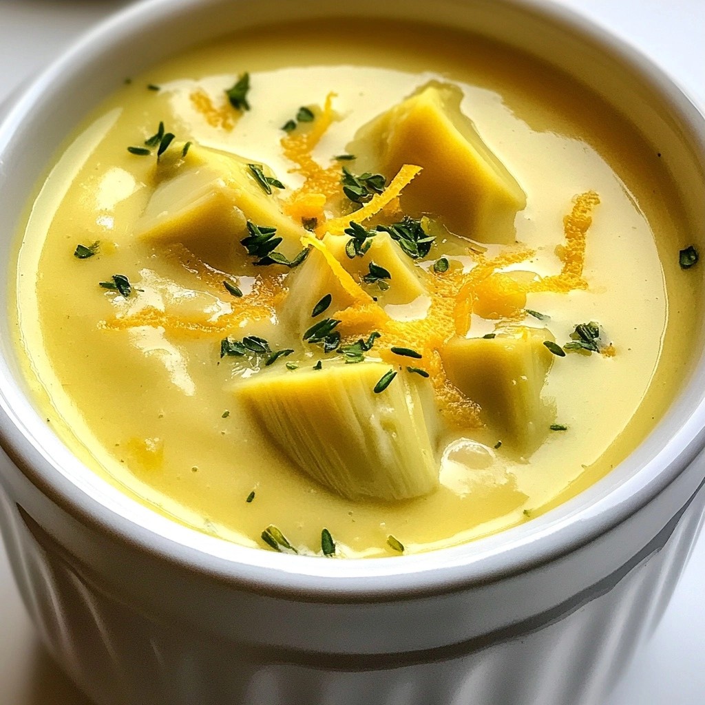Creamy Lemon Artichoke Soup with Thyme Rezept