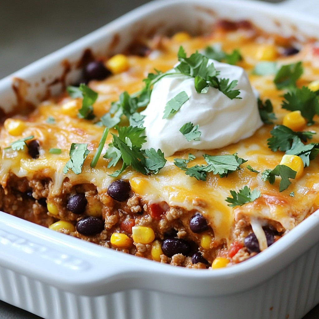 Creamy Mexican Fiesta Casserole Einfache Kochen Idee