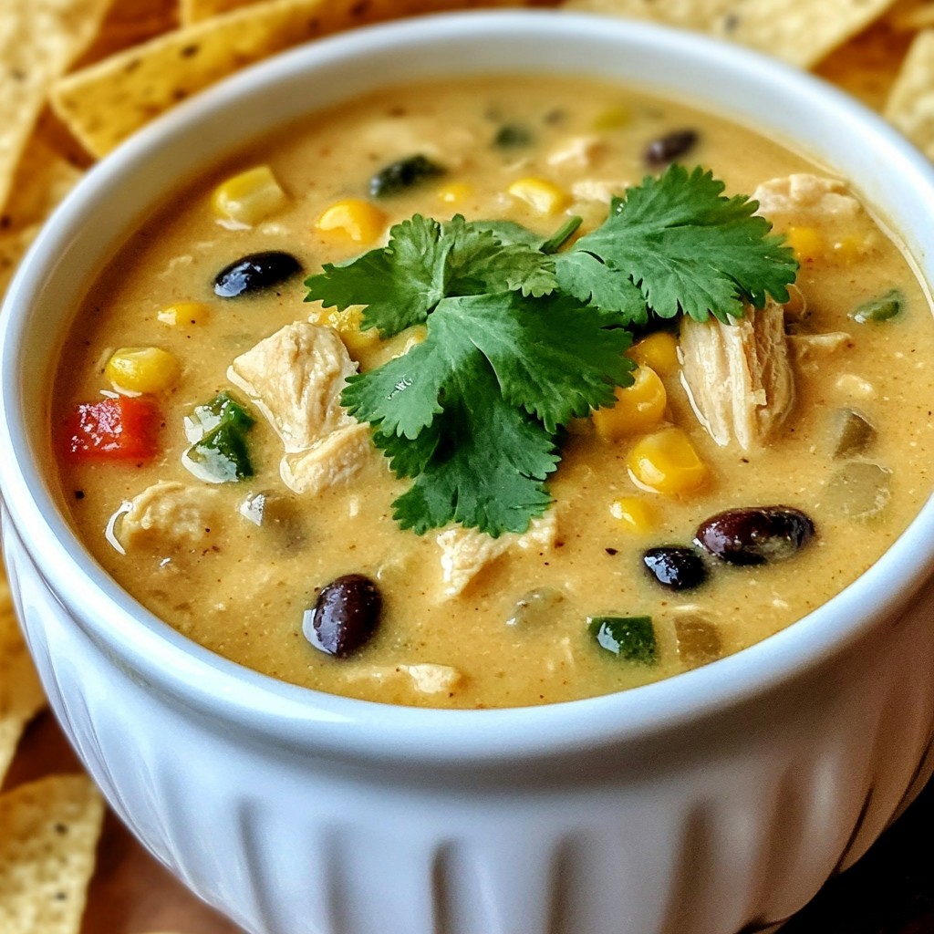 Cremige Southwest Chicken Soup Einfaches Rezept