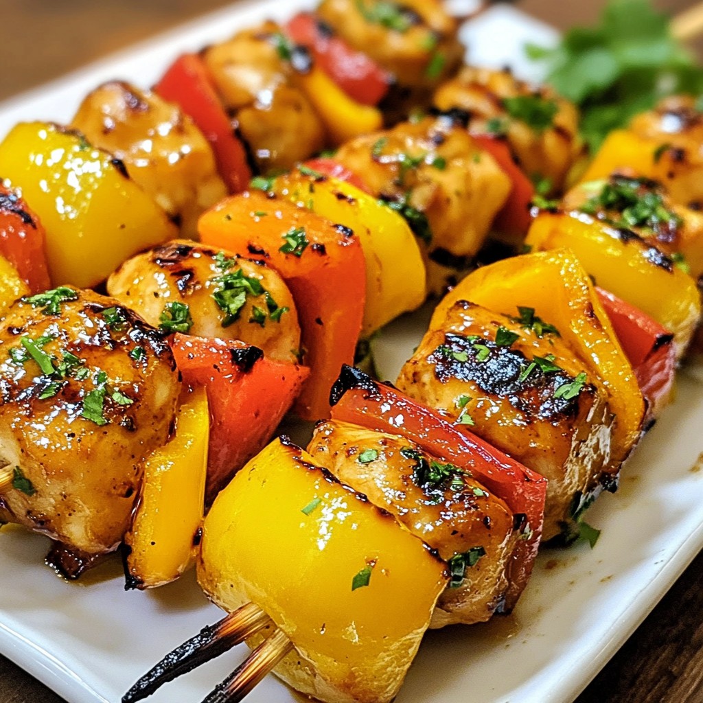 Hot Honey Grilled Chicken Skewers Einfacher Grillgenuss
