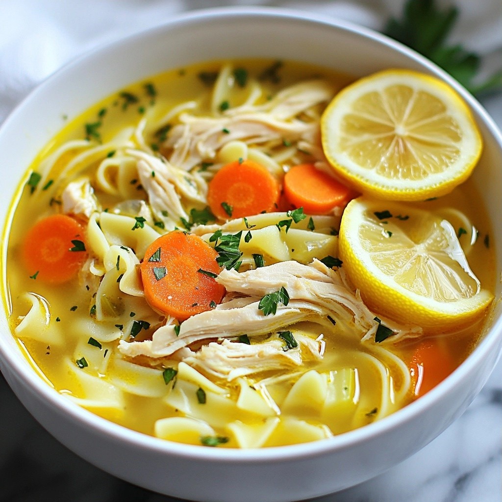 Zesty Chicken and Lemon Noodle Soup Genusserlebnis