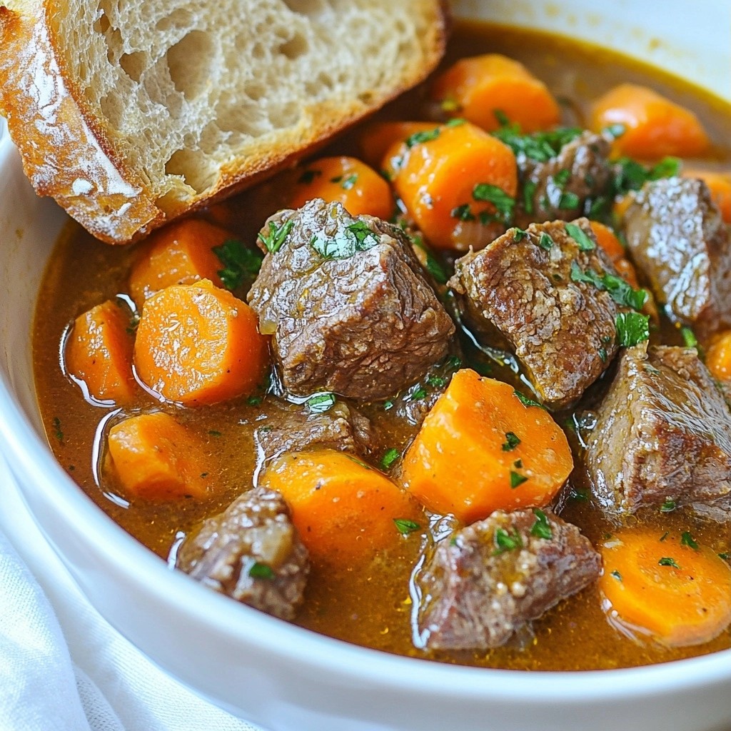 Savory Beef and Carrot Stew Herzhaftes Familienessen