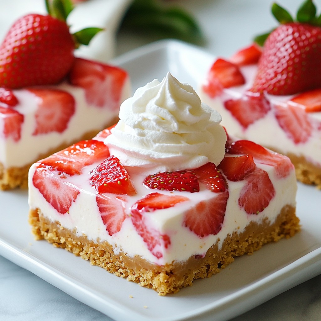 Strawberry Shortcake Cheesecake Bars Einfache Genussform