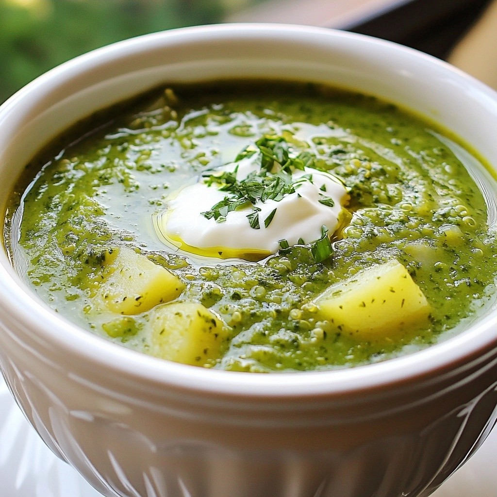 Gesunde Spinatsuppe mit Lauch und Quinoa Rezept