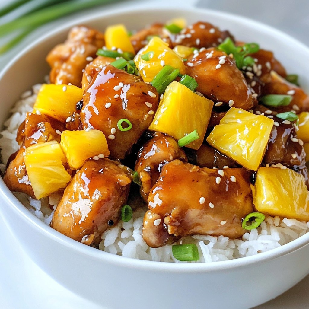 Sweet & Sticky Pineapple Bourbon Chicken Lecker Genießen