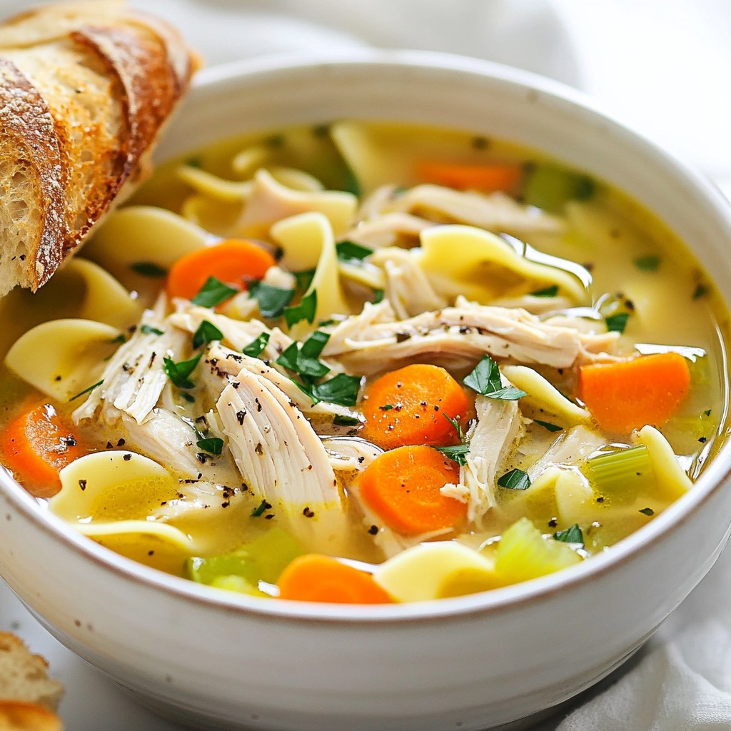 Klassische Hühnernudelsuppe Herzhaft und Trostspendend