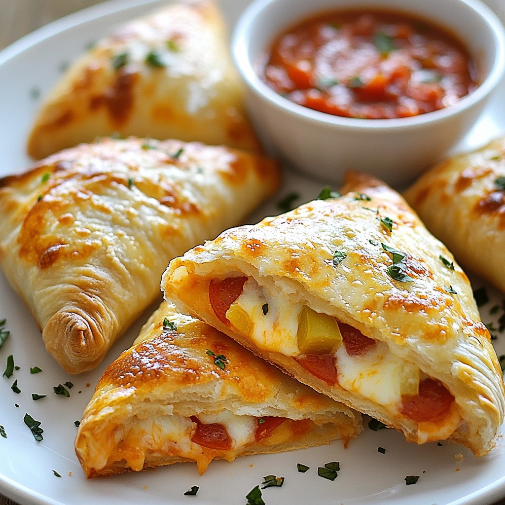 Käse-Pizza-Taschen Schmackhaftes Snackvergnügen