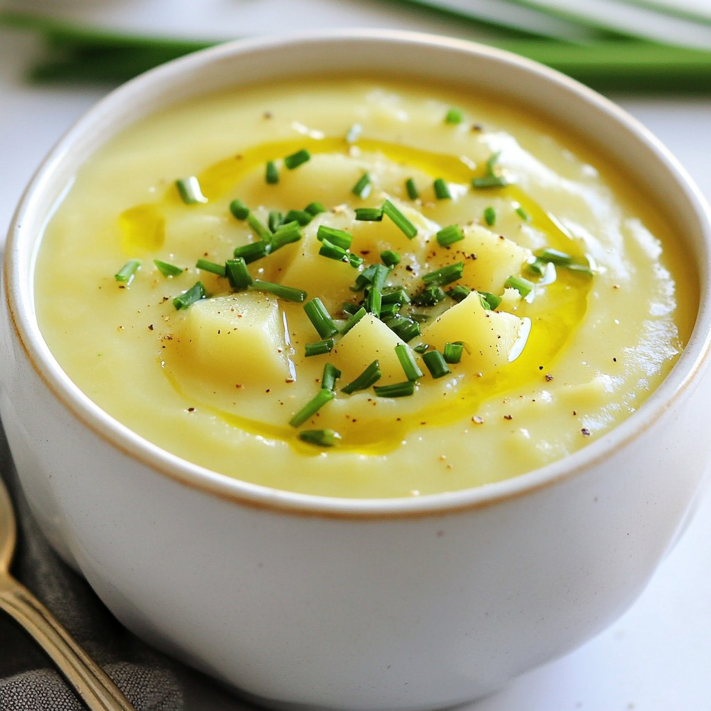Cremige Kartoffel-Lauch-Suppe mit Schnittlauch lecker