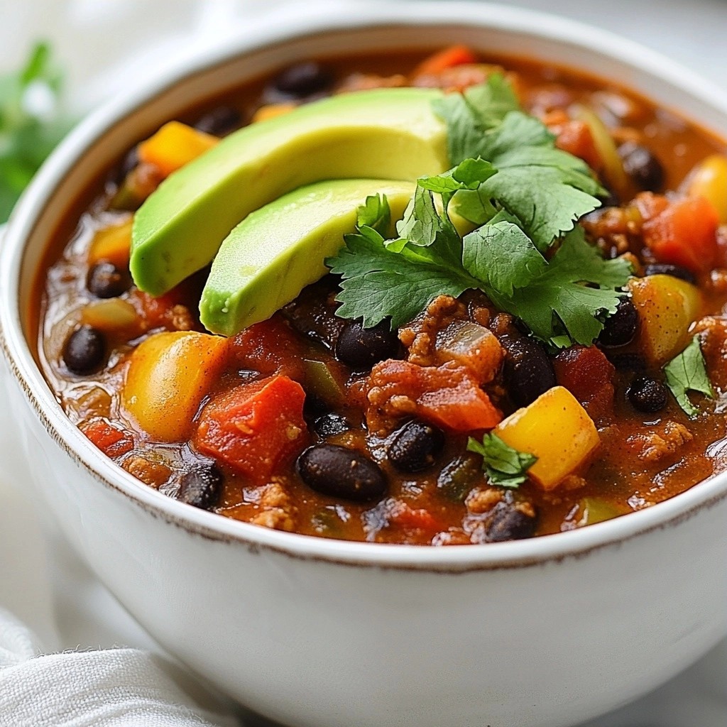 Herzhaftes Drei-Pfeffer Schwarzbohnen-Chili Rezept