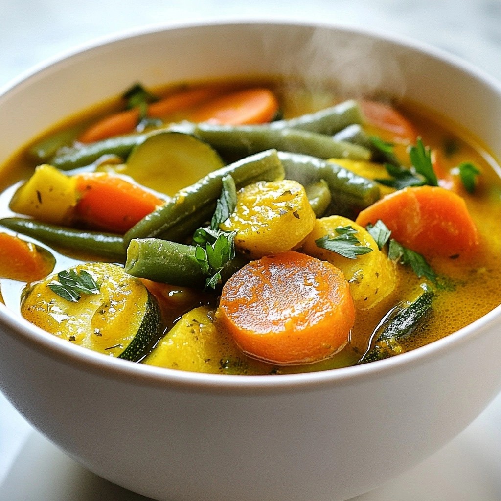 Herzhaftes Gemüse- und Kurkuma-Eintopf Rezept