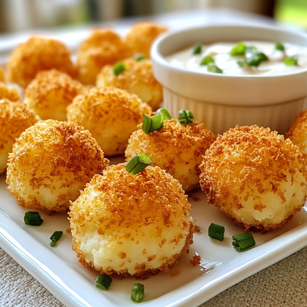 Mini Mashed Potato Bites Einfaches Snackvergnügen