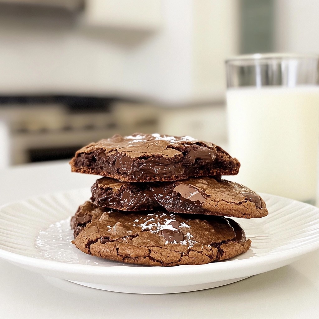 One Bowl Sourdough Discard Brownie Cookies lecker und einfach