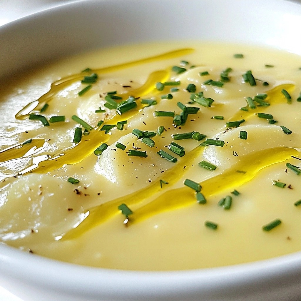Cremige Suppe mit Kräuter-Infusierten Kartoffeln