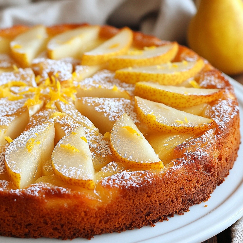 Italienischer Joghurt-Birnenkuchen Einfaches Rezept