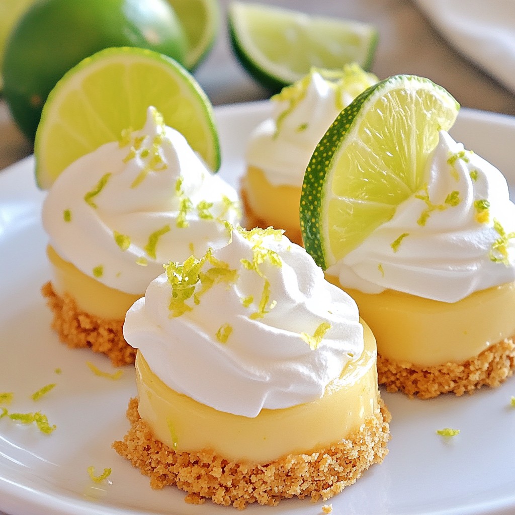 No-Bake Mini Key Lime Pies Köstlicher Genuss Griffbereit