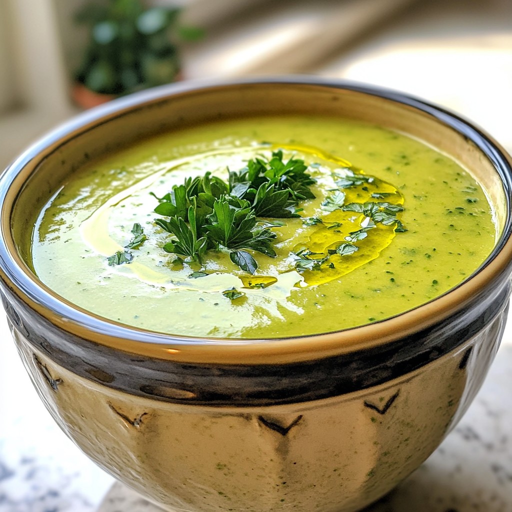 Cremige Spargel und Parmesan Suppe Einfaches Rezept