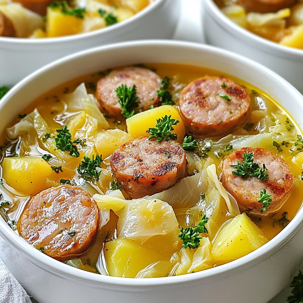 Wurst Kartoffel Kohl Eintopf Herzhaft und Einfach