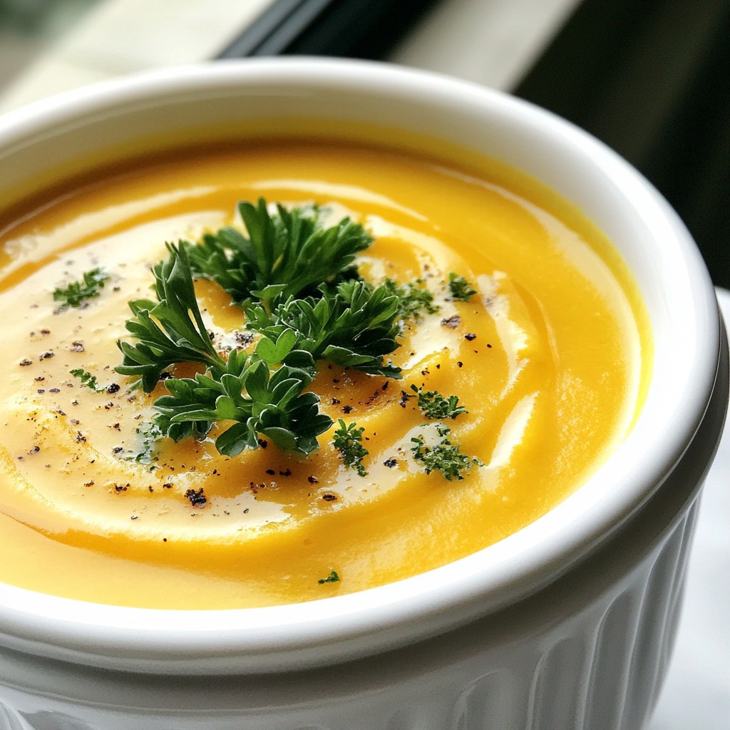 Creamy Soup Carrot and Orange Zest Velouté Rezept