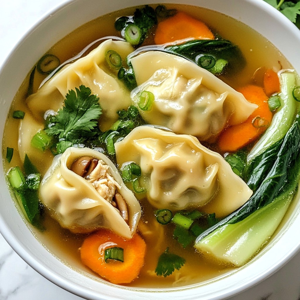 Comforting Potsticker Soup Einfaches und schnelles Rezept