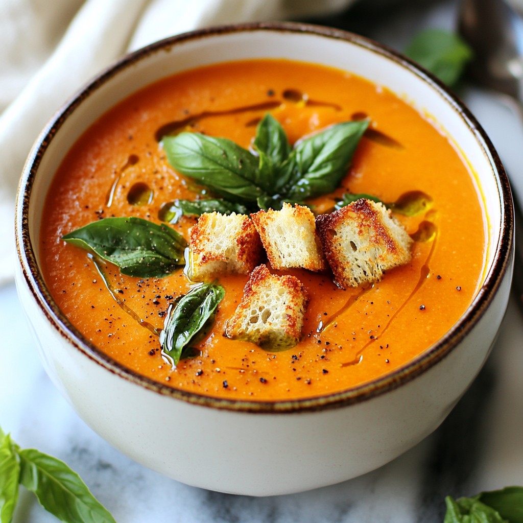 Tomato Basil Soup Einfach und lecker zubereiten