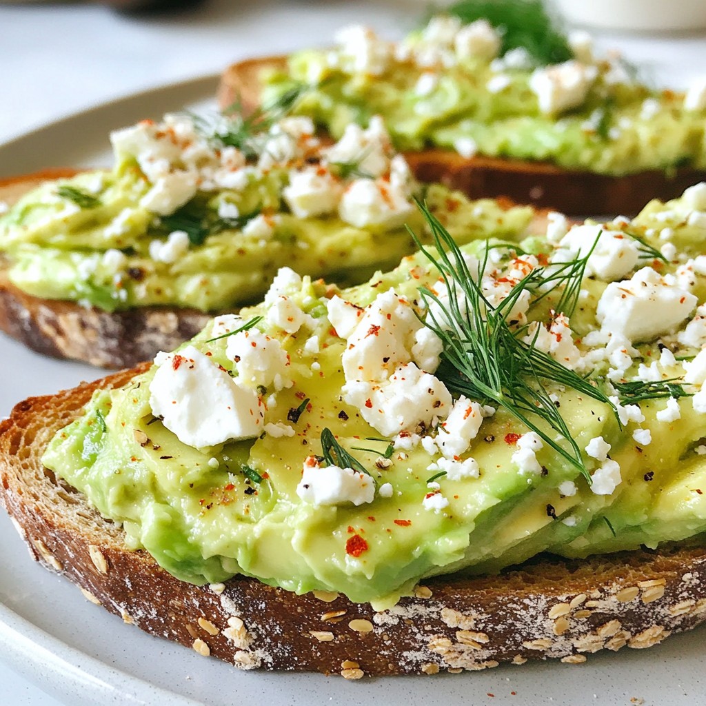Minute Avocado Toast mit Feta schnell und einfach